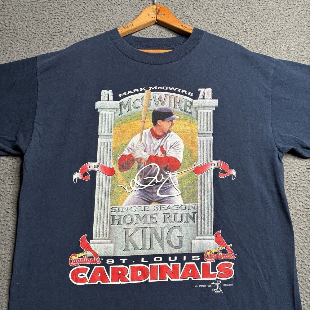 Vintage Mark McGwire St Louis Cardinals 1998 Home Run Tour T-shirt XL 90s MLB